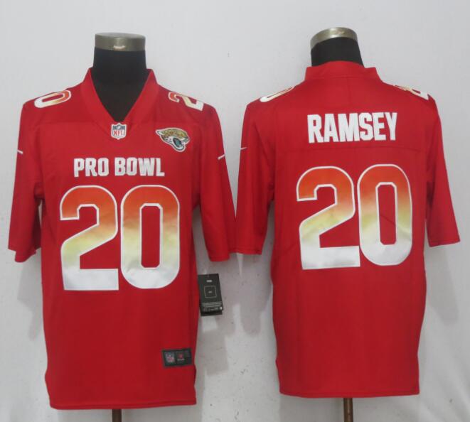 Nike AFC Jaguars 20 Jalen Ramsey Red 2018 Pro Bowl Game Jersey