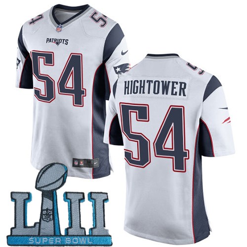 Nike Patriots 54 Dont'a Hightower White Youth 2018 Super Bowl LII Game Jersey