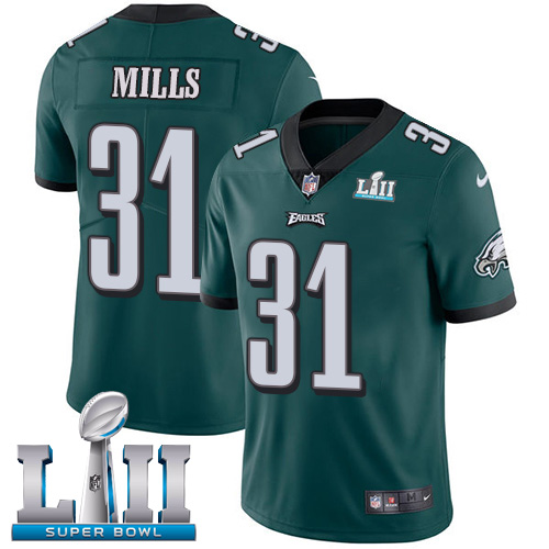 Nike Eagles 31 Jalen Mills Green 2018 Super Bowl LII Youth Vapor Untouchable Player Limited Jersey