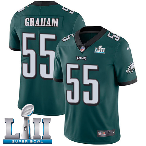 Nike Eagles 55 Brandon Graham Green 2018 Super Bowl LII Youth Vapor Untouchable Player Limited Jersey - Click Image to Close
