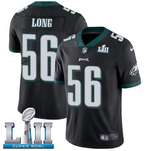 Nike Eagles 56 Chris Long Black 2018 Super Bowl LII Youth Vapor Untouchable Player Limited Jersey