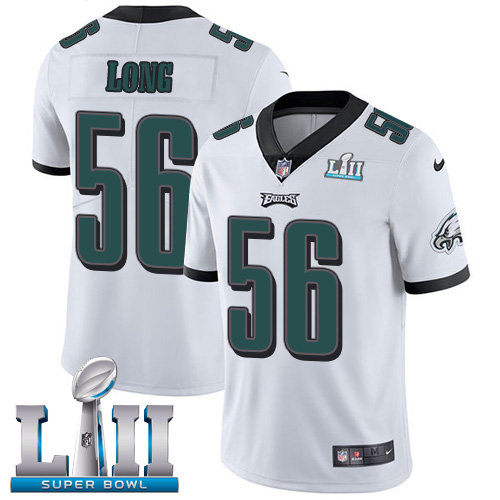Nike Eagles 56 Chris Long White 2018 Super Bowl LII Youth Vapor Untouchable Player Limited Jersey