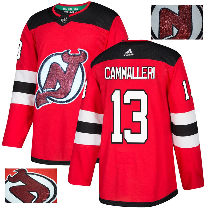 Devils 13 Mike Cammalleri Red With Special Glittery Logo Adidas Jersey