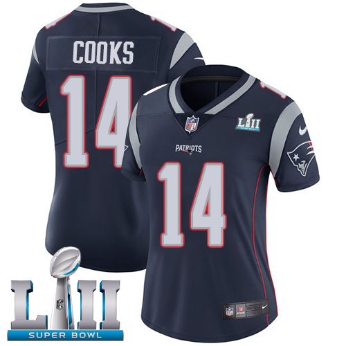 Nike Patriots 14 Brandin Cooks Navy Women 2018 Super Bowl LII Vapor Untouchable Player Limited Jersey - Click Image to Close