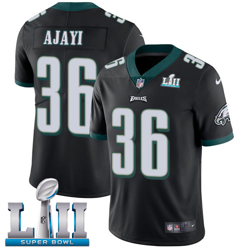 Nike Eagles 36 Jay Ajayi Black Youth 2018 Super Bowl LII Vapor Untouchable Player Limited Jersey