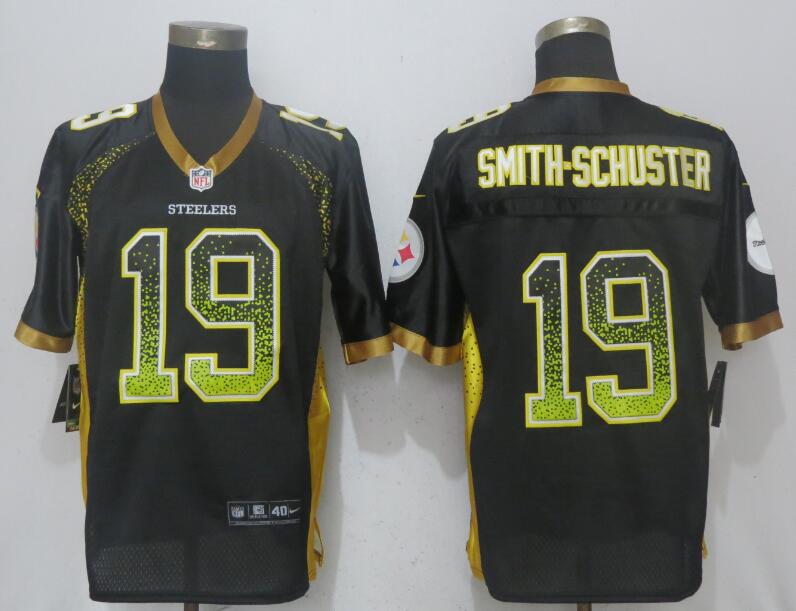 Nike Steelers 19 JuJu Smith-Schuster Black Drift Fashion Elite Jersey