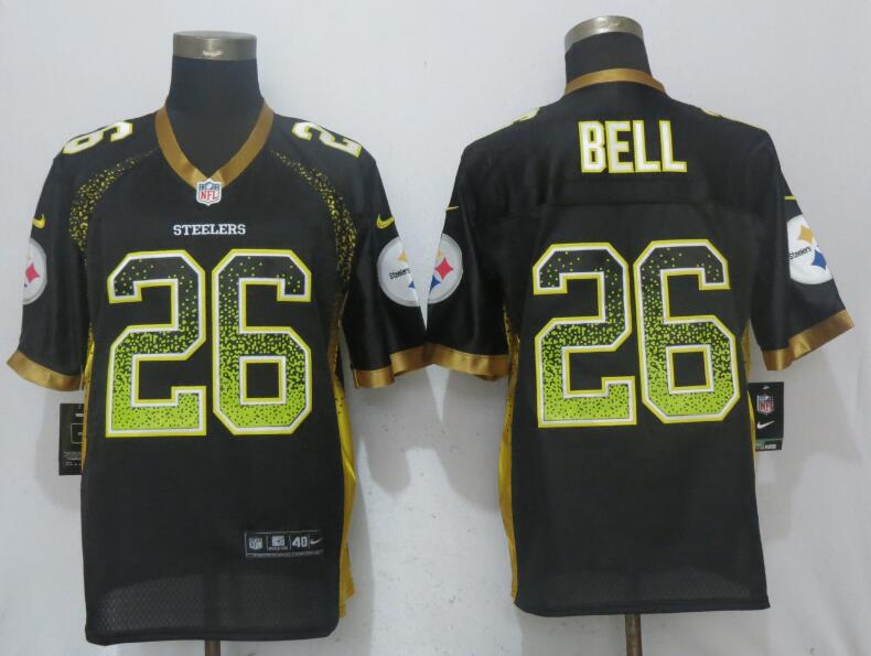 Nike Steelers 26 Le'Veon Bell Black Drift Fashion Elite Jersey