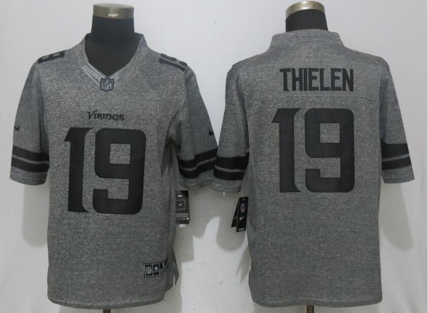 Nike Vikings 19 Adam Thielen Gray Gridiron Gray Limited Jersey