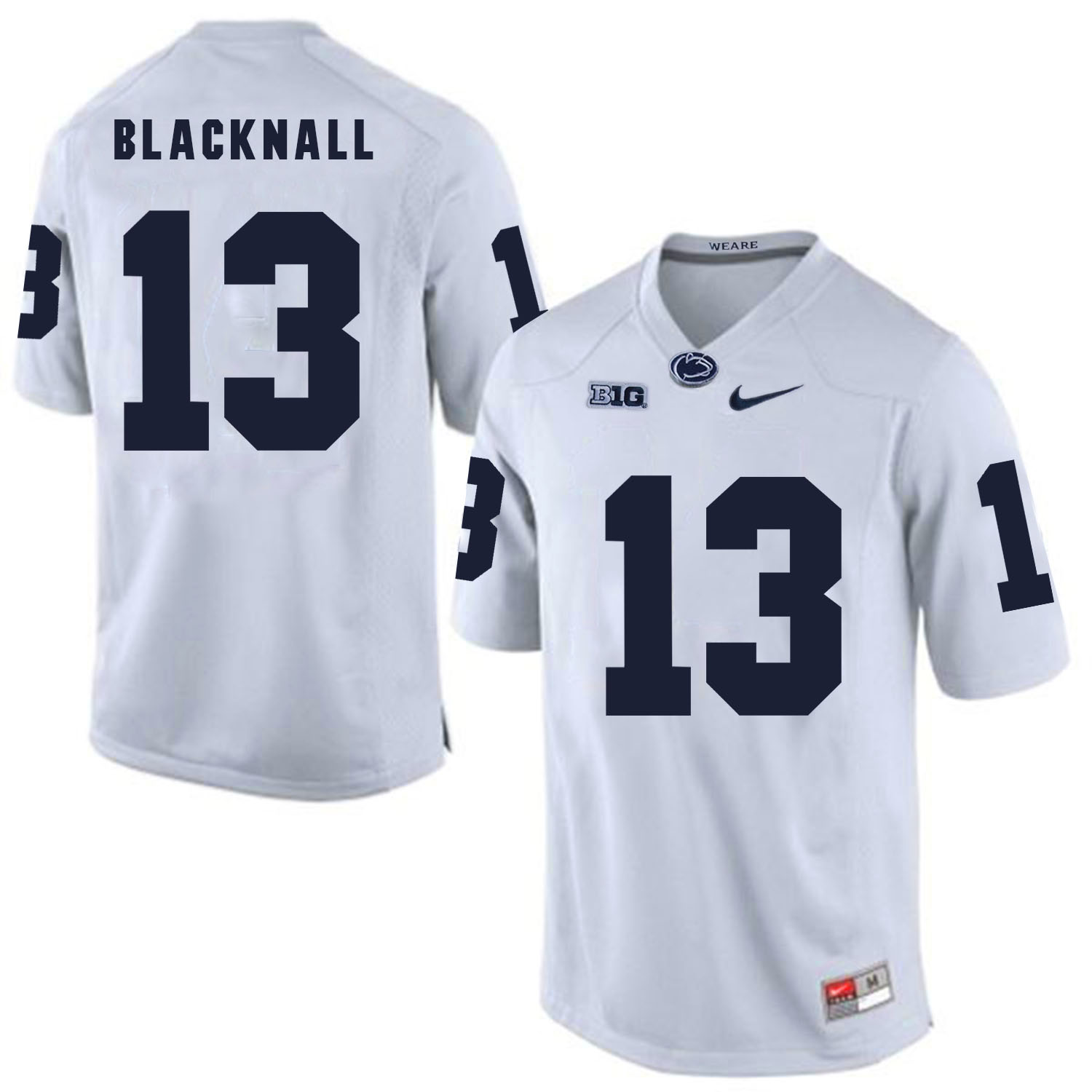 Penn State Nittany Lions 13 Saeed Blacknall White College Football Jersey