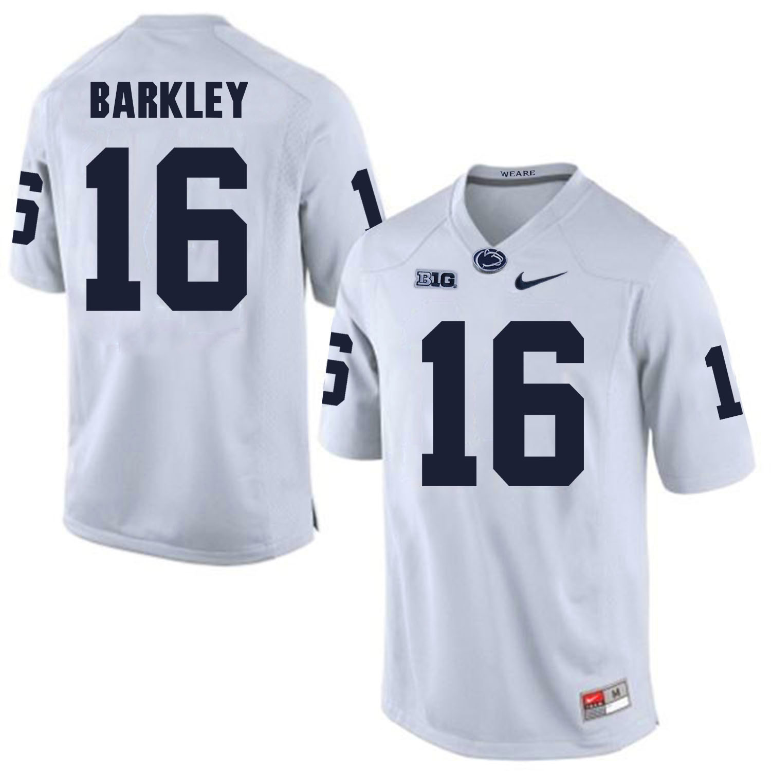 Penn State Nittany Lions 16 Billy Fessler White College Football Jersey - Click Image to Close