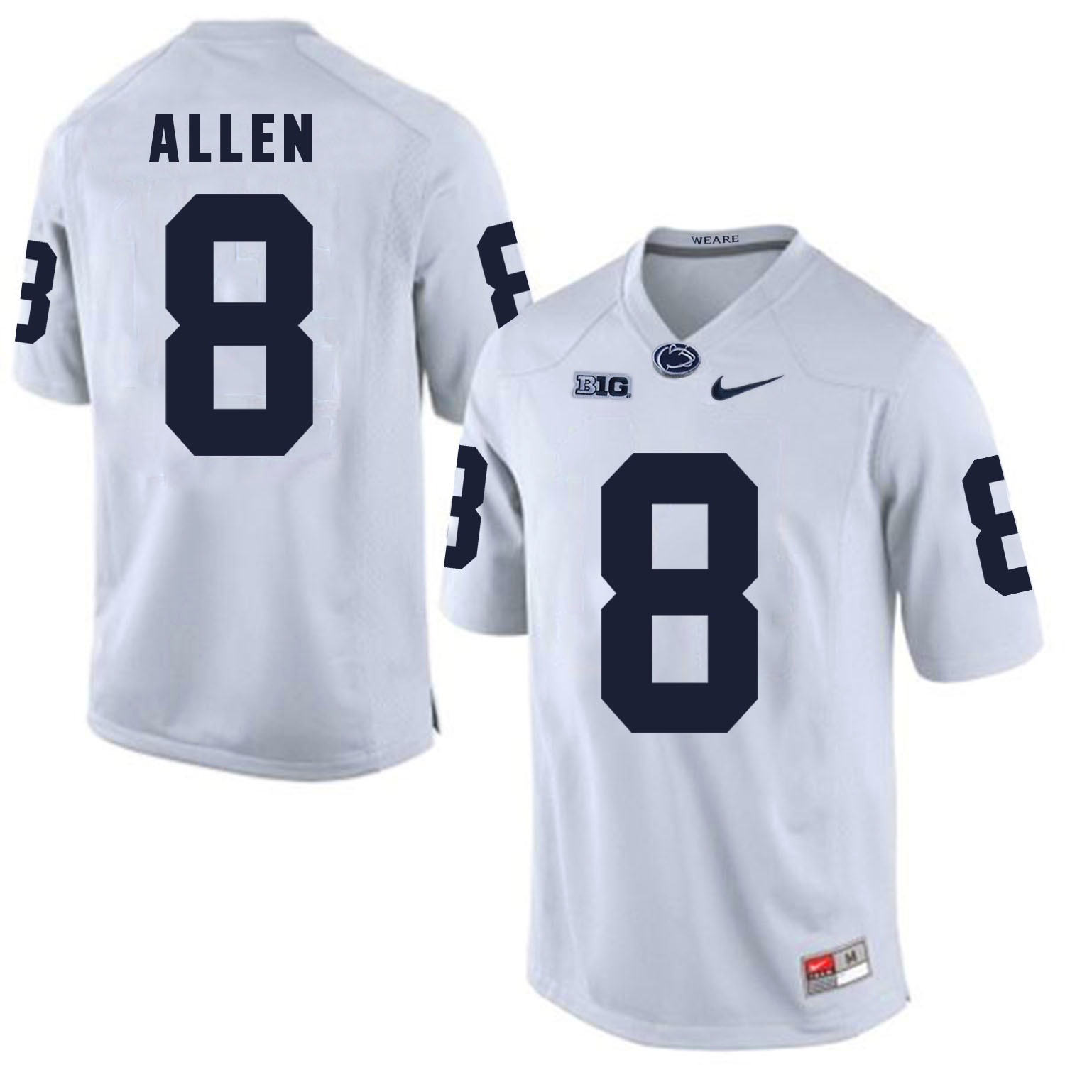 Penn State Nittany Lions 8 Mark Allen White College Football Jersey