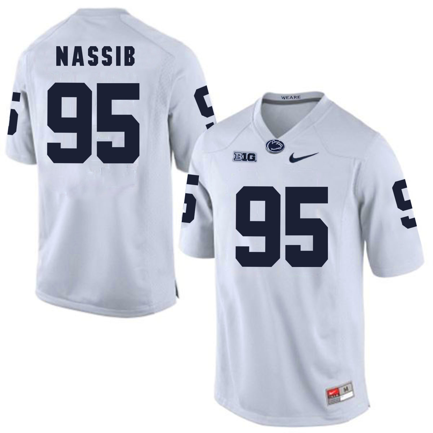 Penn State Nittany Lions 95 Carl Nassib White College Football Jersey
