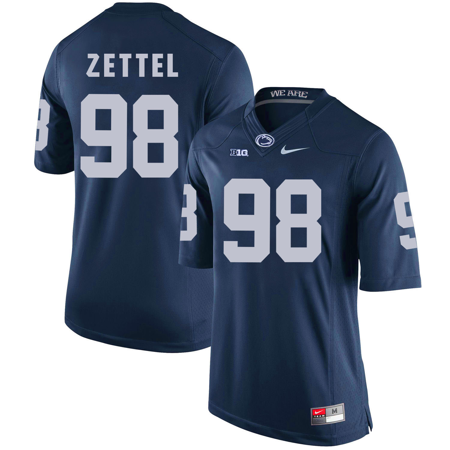Penn State Nittany Lions 98 Anthony Zettel Navy College Football Jersey