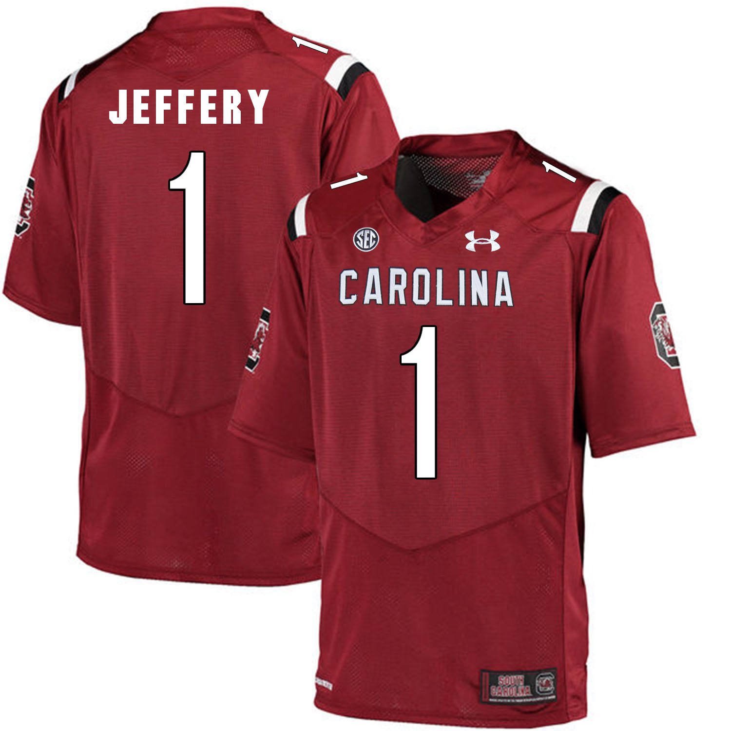 South Carolina Gamecocks 1 Alshon Jeffery Red College Football Jersey - Click Image to Close