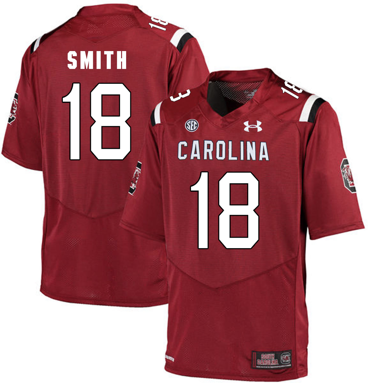 South Carolina Gamecocks 18 OrTre Smith Red College Football Jersey