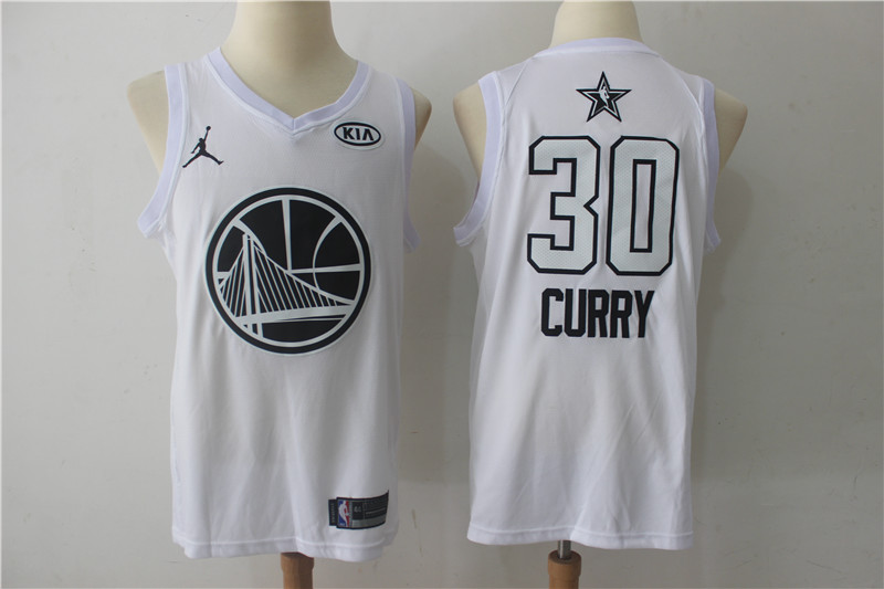 Warriors 30 Stephen Curry White 2018 All-Star Game Swingman Jersey
