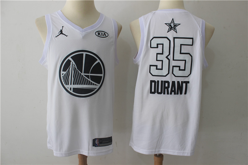 Warriors 35 Kevin Durant White 2018 All-Star Game Swingman Jersey
