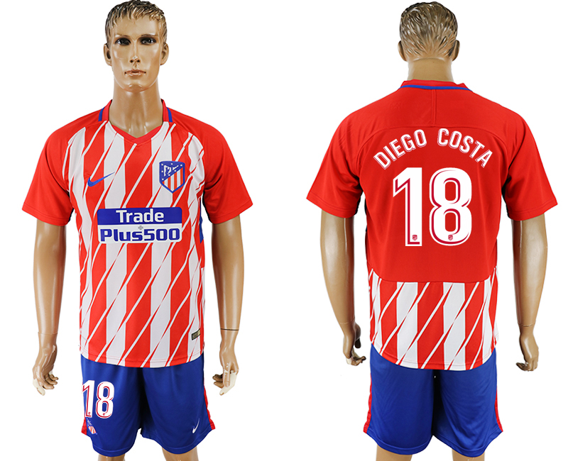 2017-18 Atletico Madrid Home Soccer Jersey