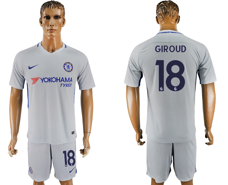 2017-18 Chelsea 18 GIROUD Away Soccer Jersey