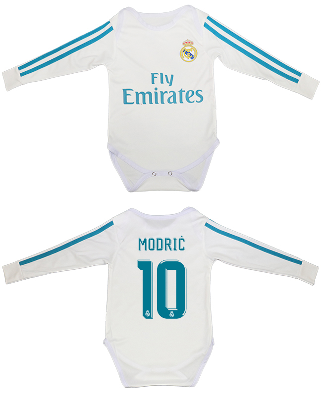 2017-18 Real Madrid 10 MODRIC Home Toddler Soccer Jersey