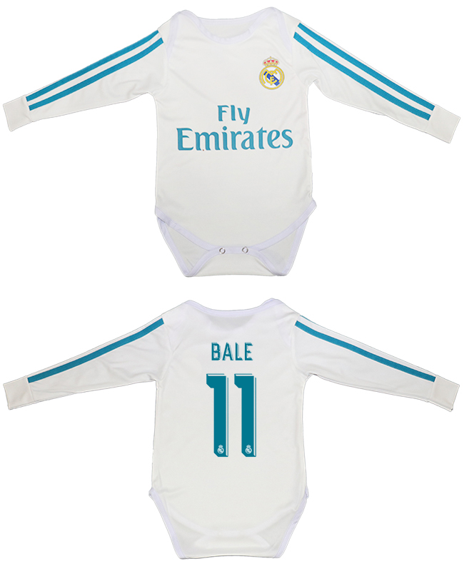 2017-18 Real Madrid 11 BALE Home Toddler Soccer Jersey