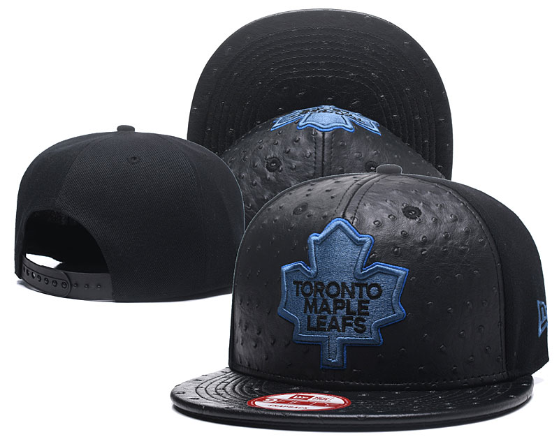 Maple Leafs Team Logo Black Adjustable Hat GS