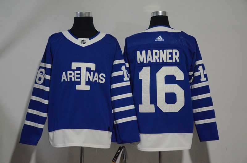 Maple Leafs 16 Mitch Marner Blue 1918 Arenas Throwback Adidas Jersey