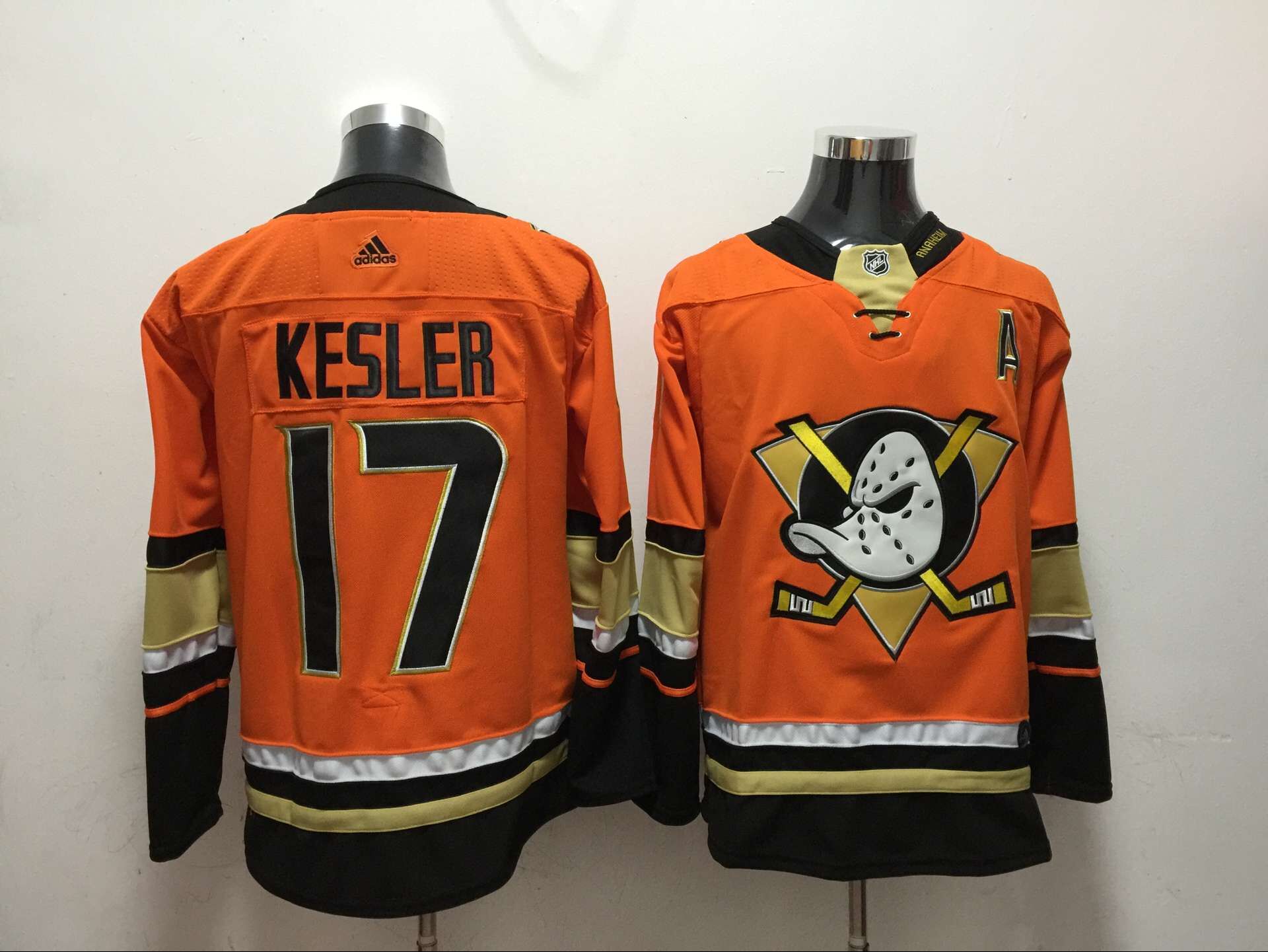 Ducks 17 Ryan Kesler Orange Adidas Jersey