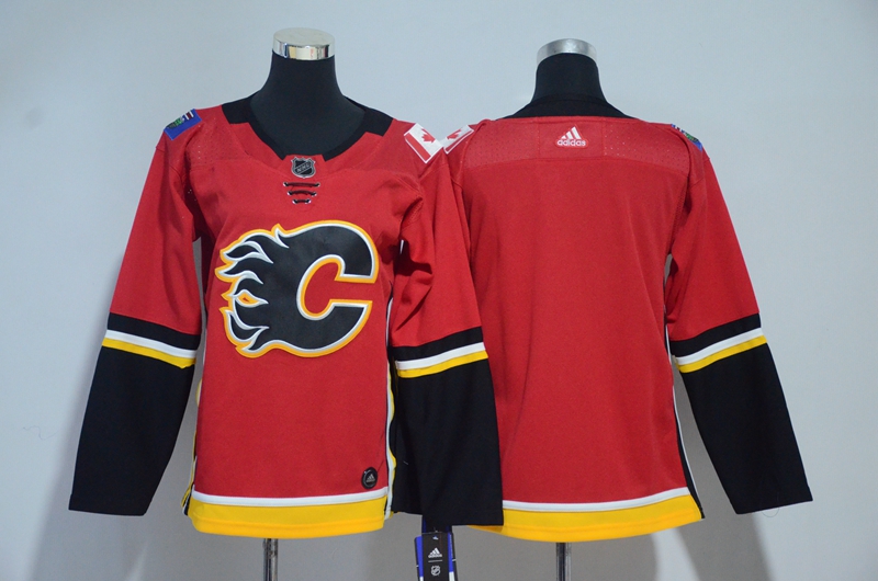 Flames Blank Red Youth Adidas Jersey
