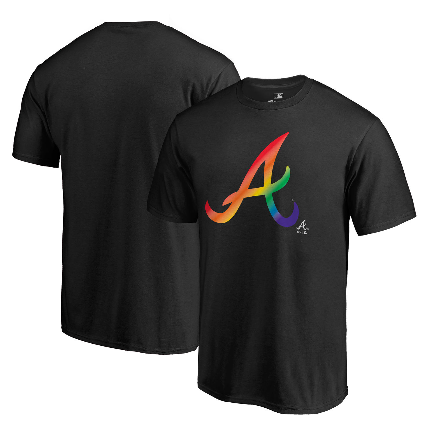 Men's Atlanta Braves Fanatics Branded Black Big & Tall Pride T Shirt