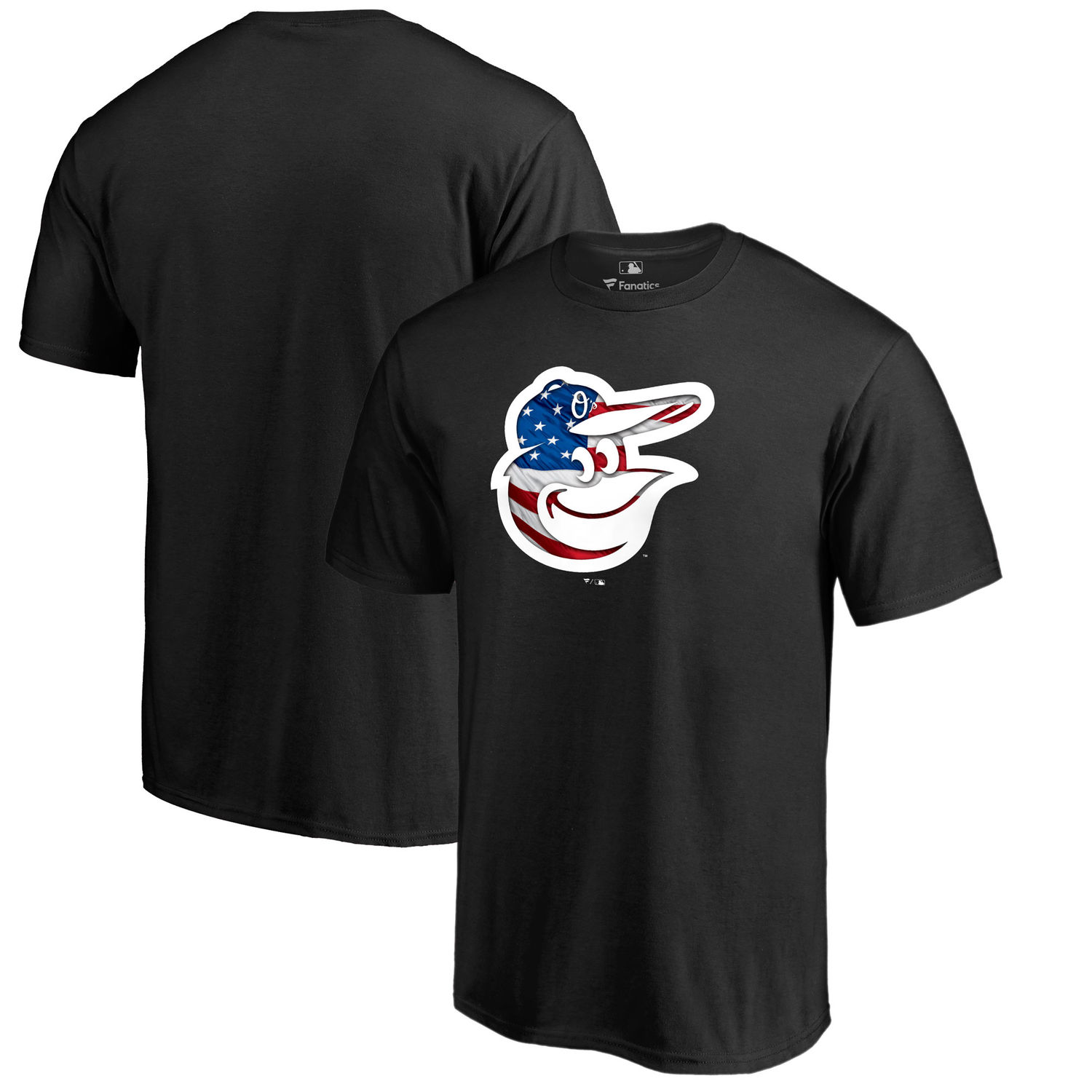 Men's Baltimore Orioles Fanatics Branded Black Banner Wave T Shirt