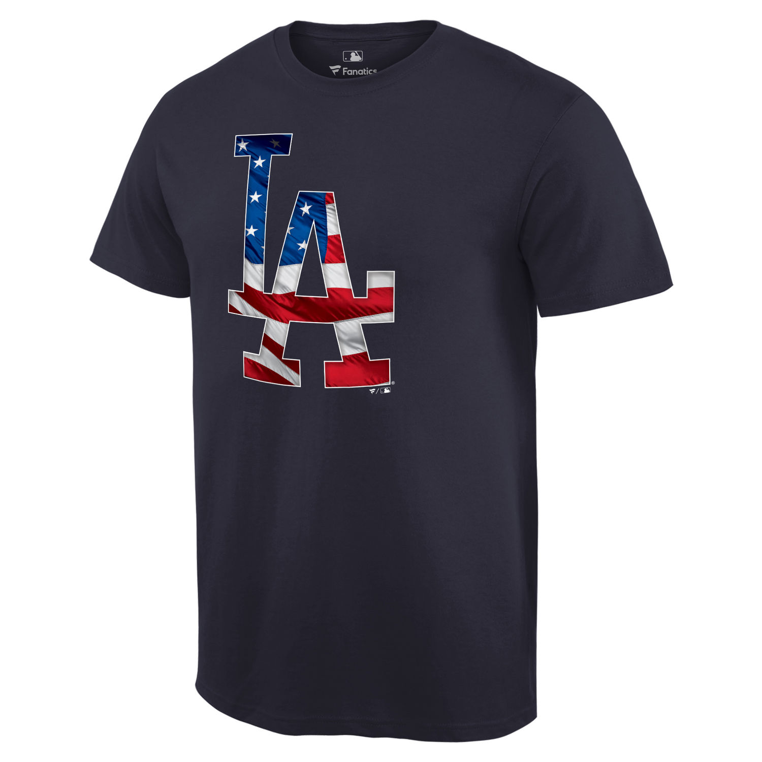 Men's Los Angeles Dodgers Navy Banner Wave T Shirt