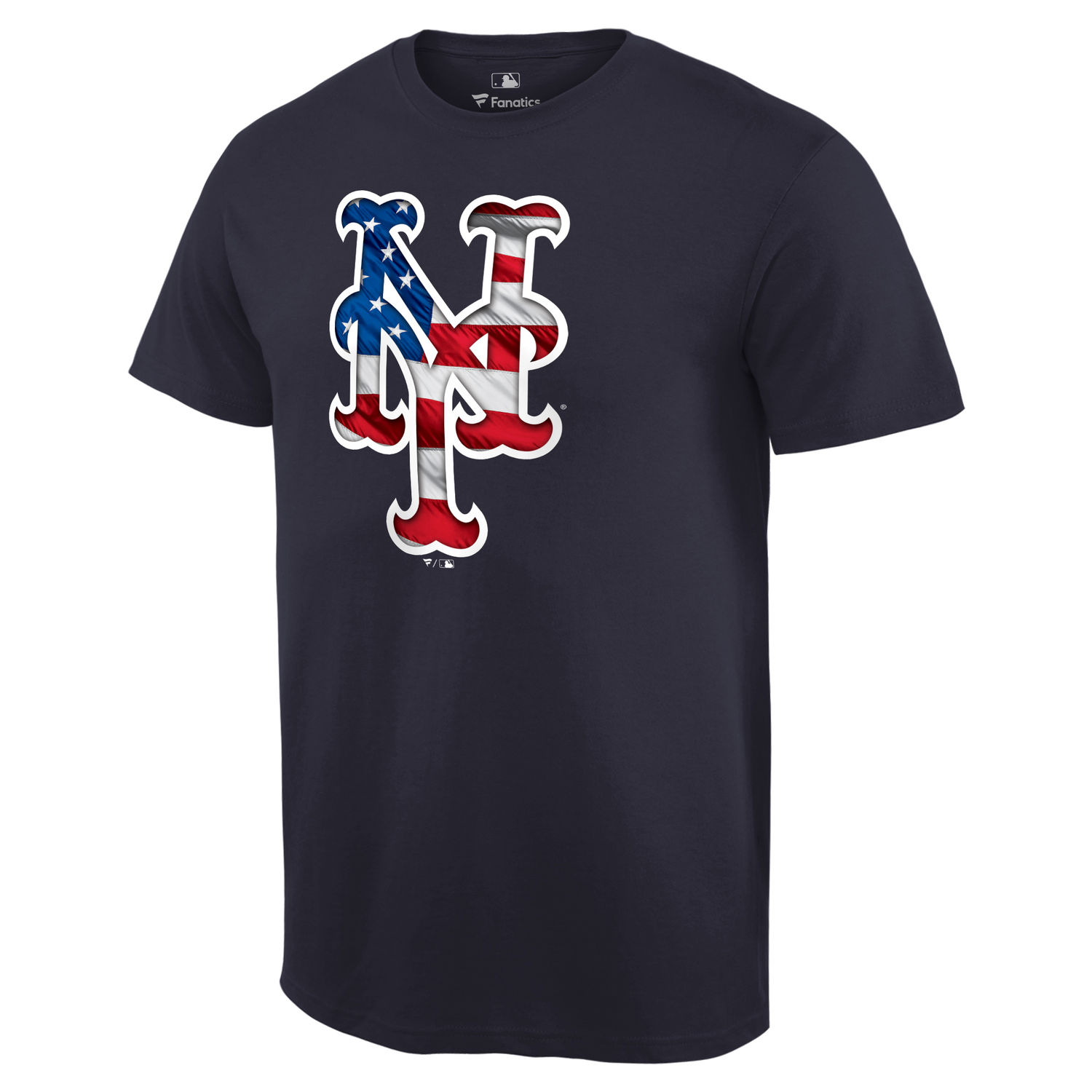 Men's New York Mets Navy Banner Wave T Shirt