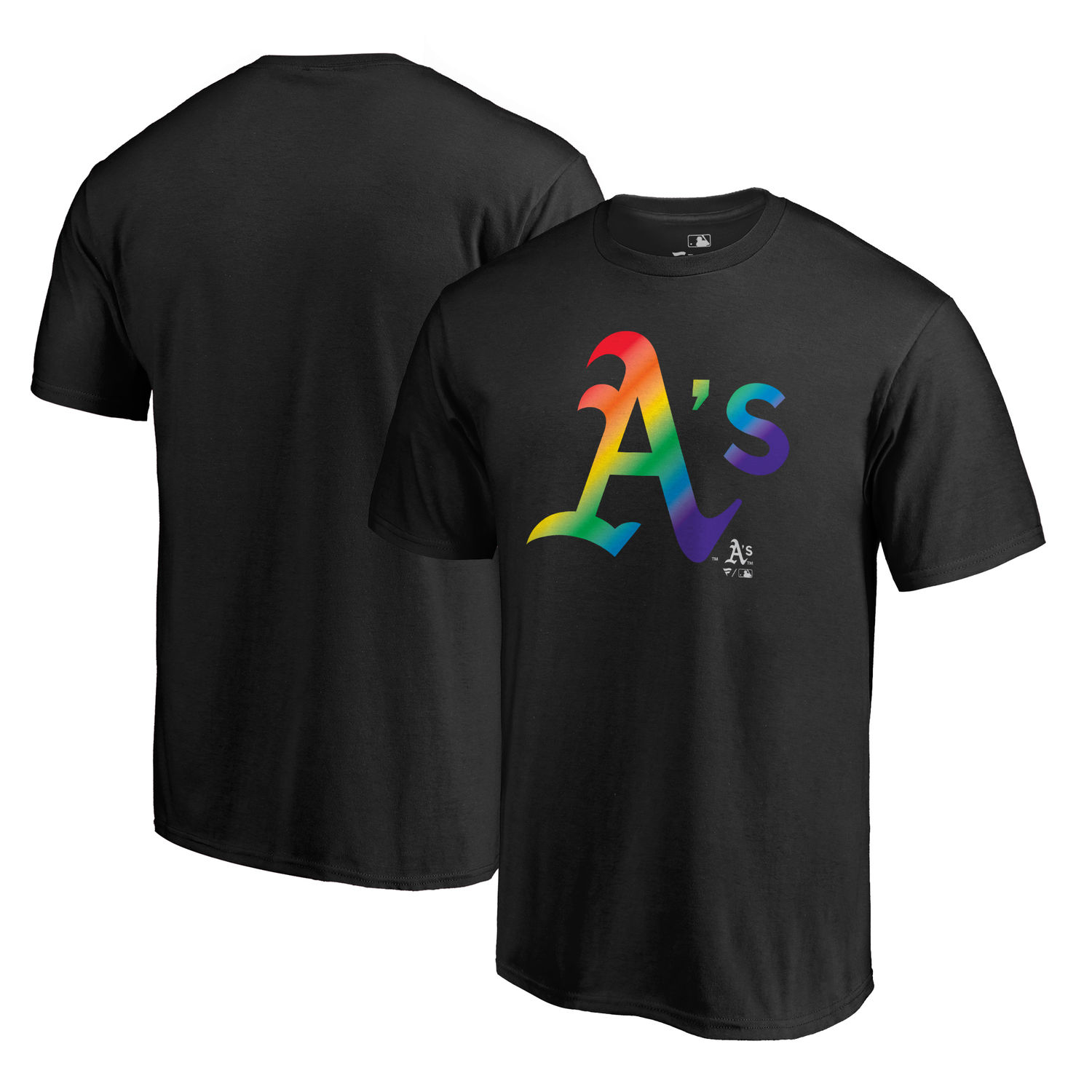Men's Oakland Athletics Fanatics Branded Pride Black T Shirt