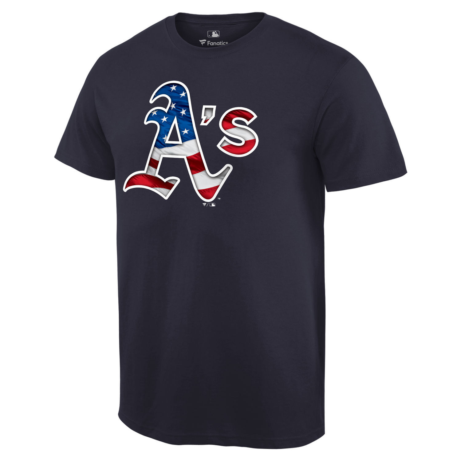 Men's Oakland Athletics Navy Banner Wave T Shirt