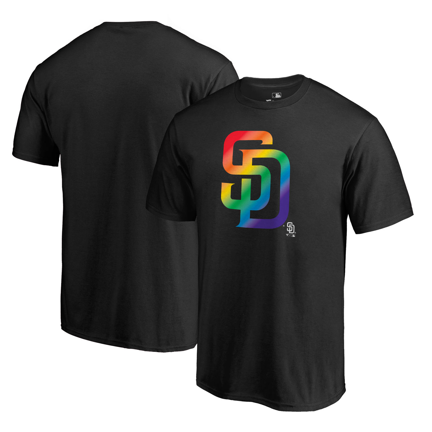 Men's San Diego Padres Fanatics Branded Black Big & Tall Pride T Shirt