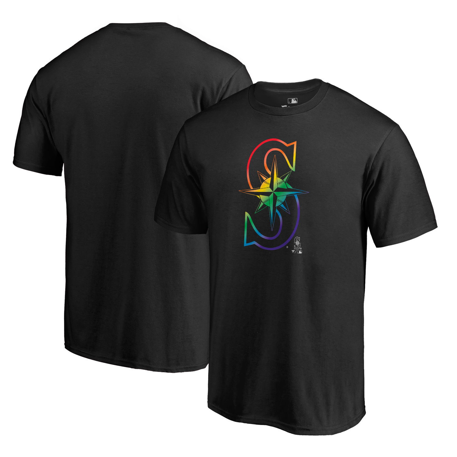 Men's Seattle Mariners Fanatics Branded Pride Black T Shirt