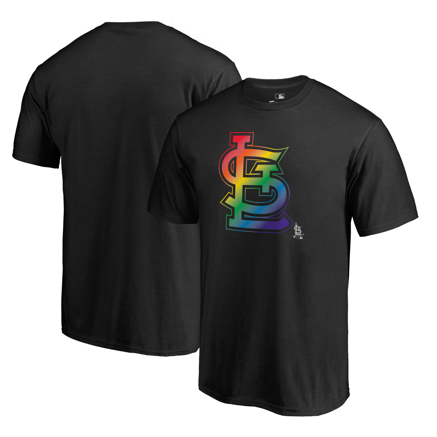 Men's St. Louis Cardinals Fanatics Branded Pride Black T Shirt