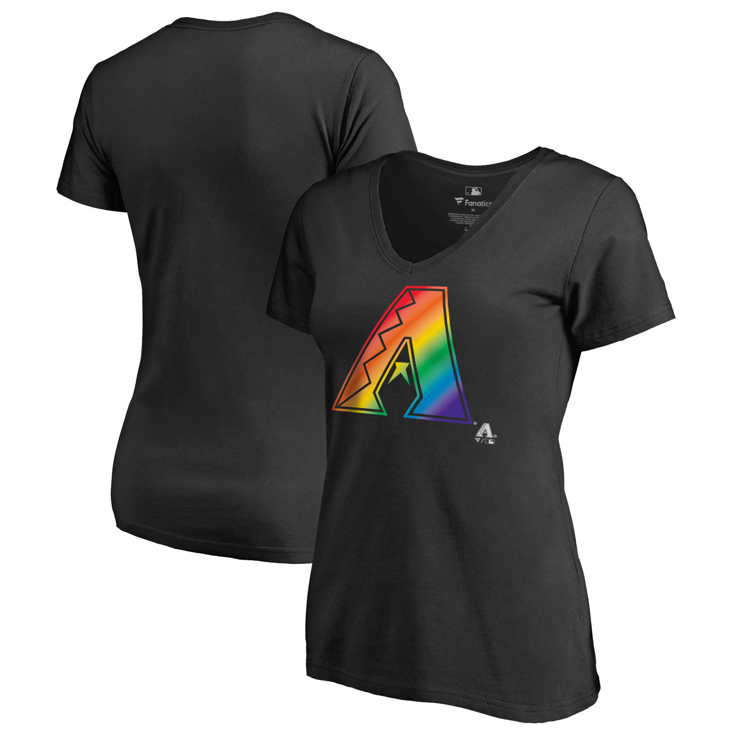 Women's Arizona Diamondbacks Fanatics Branded Pride Black T Shirt