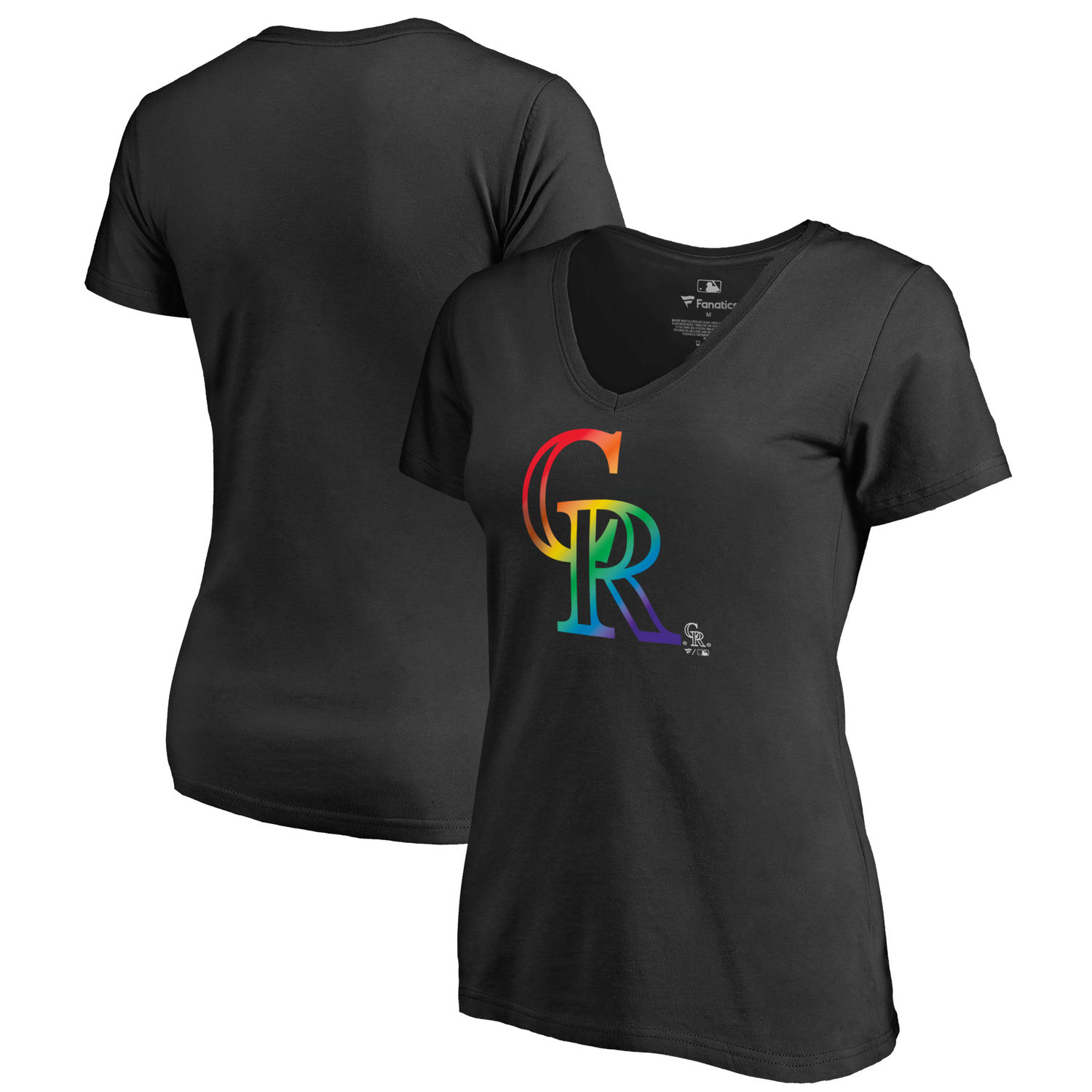 Women's Colorado Rockies Fanatics Branded Pride Black T Shirt