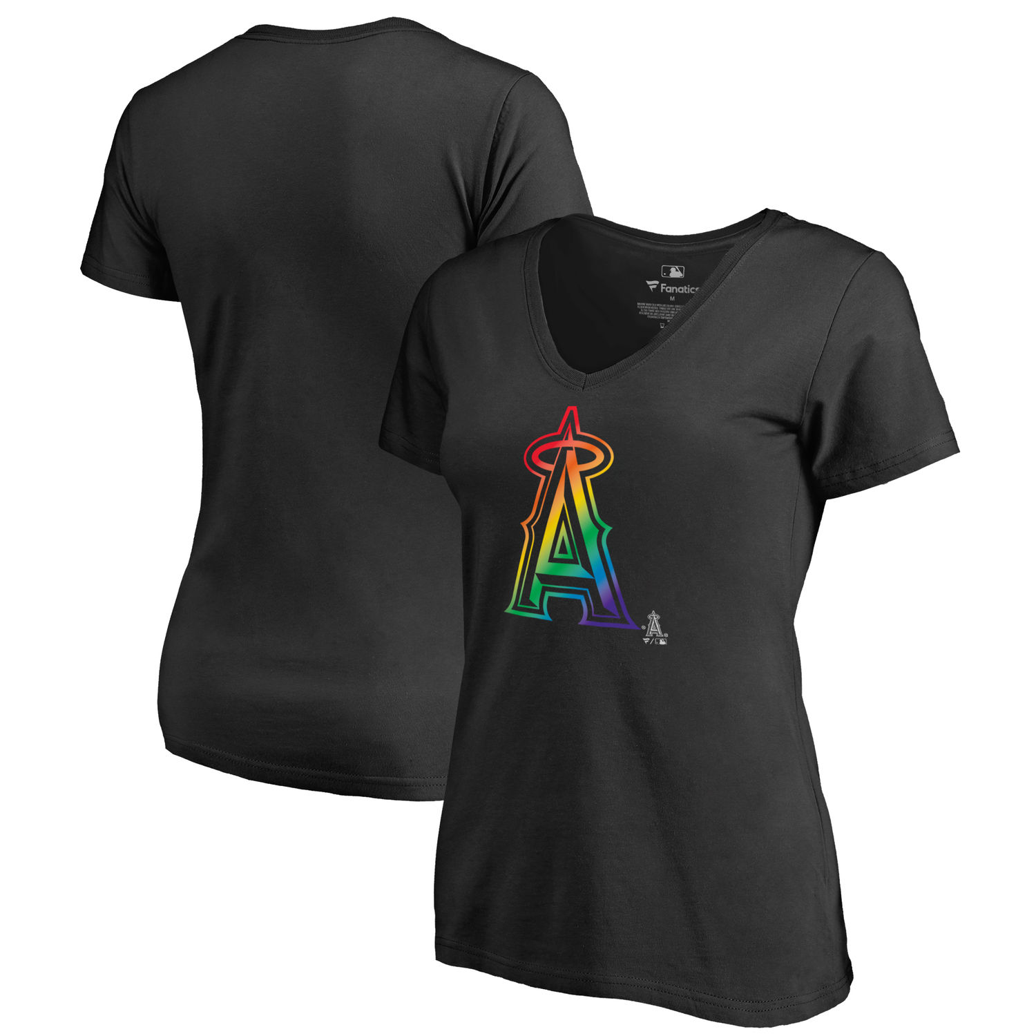 Women's Los Angeles Angels of Anaheim Fanatics Branded Pride Black T Shirt - Click Image to Close