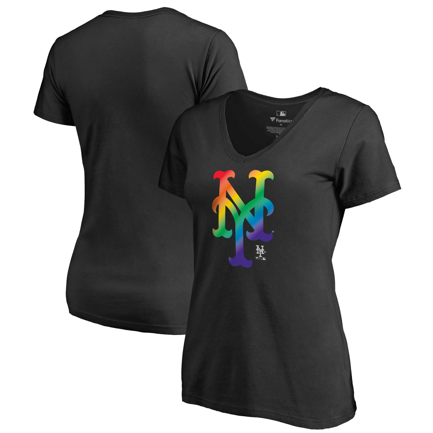 Women's New York Mets Fanatics Branded Pride Black T Shirt