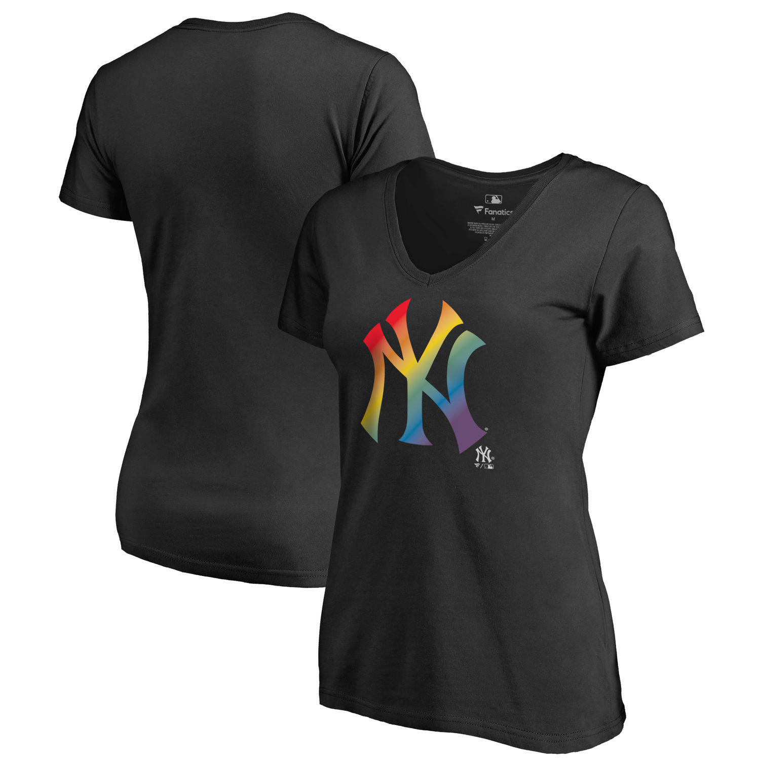 Women's New York Yankees Fanatics Branded Pride Black T Shirt