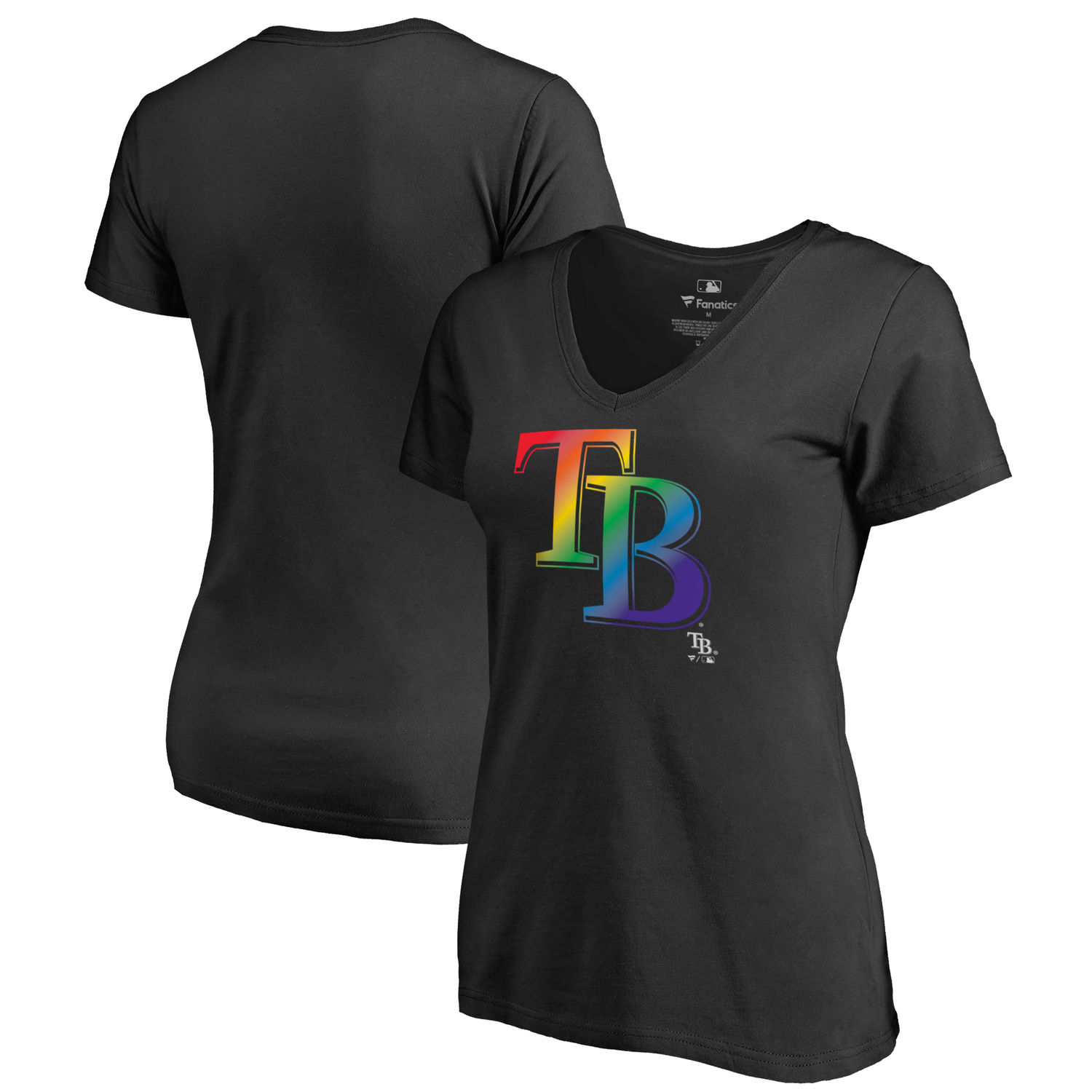 Women's Tampa Bay Rays Fanatics Branded Pride Black T Shirt