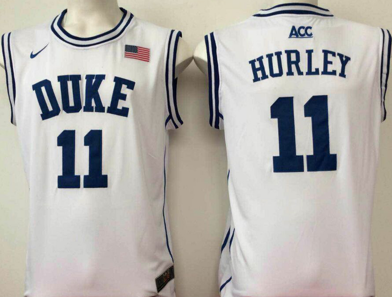 Duke Blue Devils 11 Bobby Hurley White College Basketball Jersey