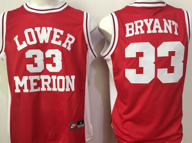 Lower Merion Aces 33 Kobe Bryant Red College Basketball Jersey - Click Image to Close