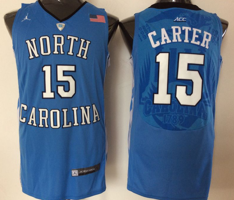 North Carolina Tar Heels 15 Vince Carter Blue College Basketball Jersey
