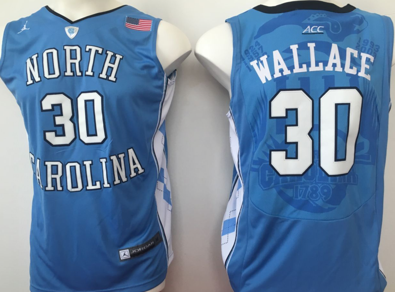 North Carolina Tar Heels 30 Rasheed Wallace Blue College Basketball Jersey
