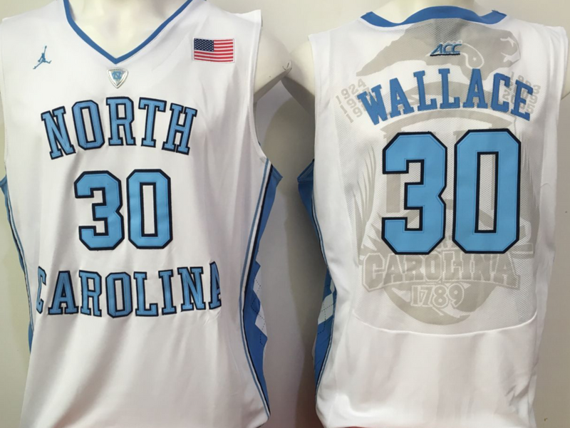 North Carolina Tar Heels 30 Rasheed Wallace White College Basketball Jersey