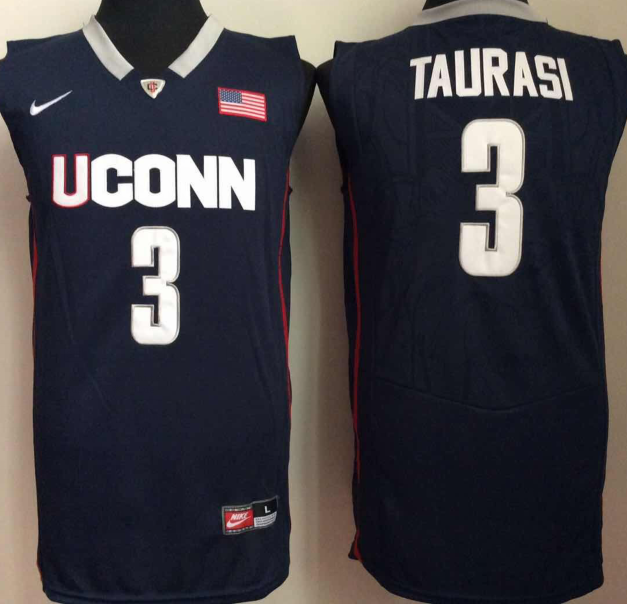 UConn Huskies 3 Diana Taurasi Navy College Basketball Jersey